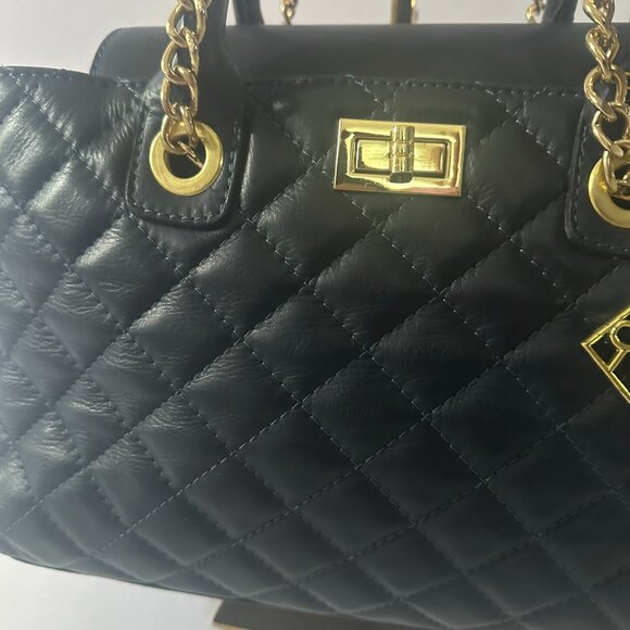 Isabella Rhea Italian Leather Chain Strap Satchel bag - Picture 4 of 15